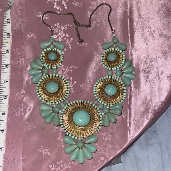Jewelry - Turquoise and glass statement necklace
